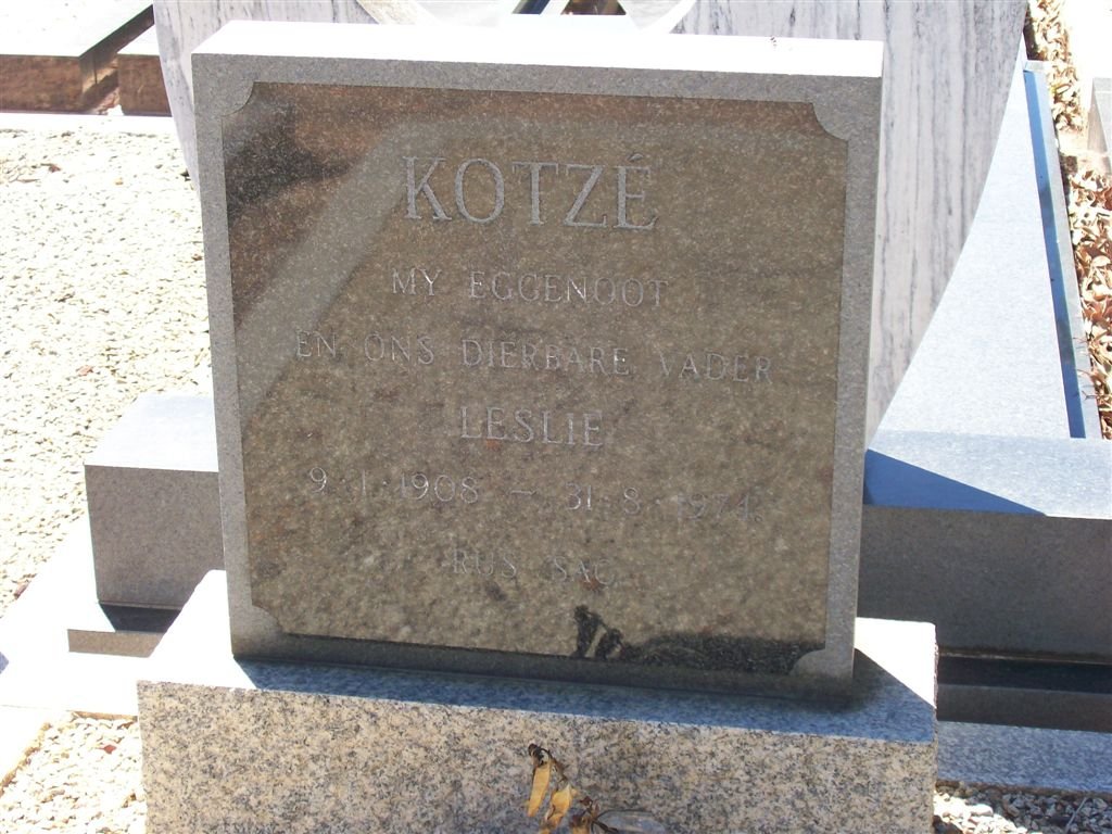 KOTZE Leslie 1908-1974