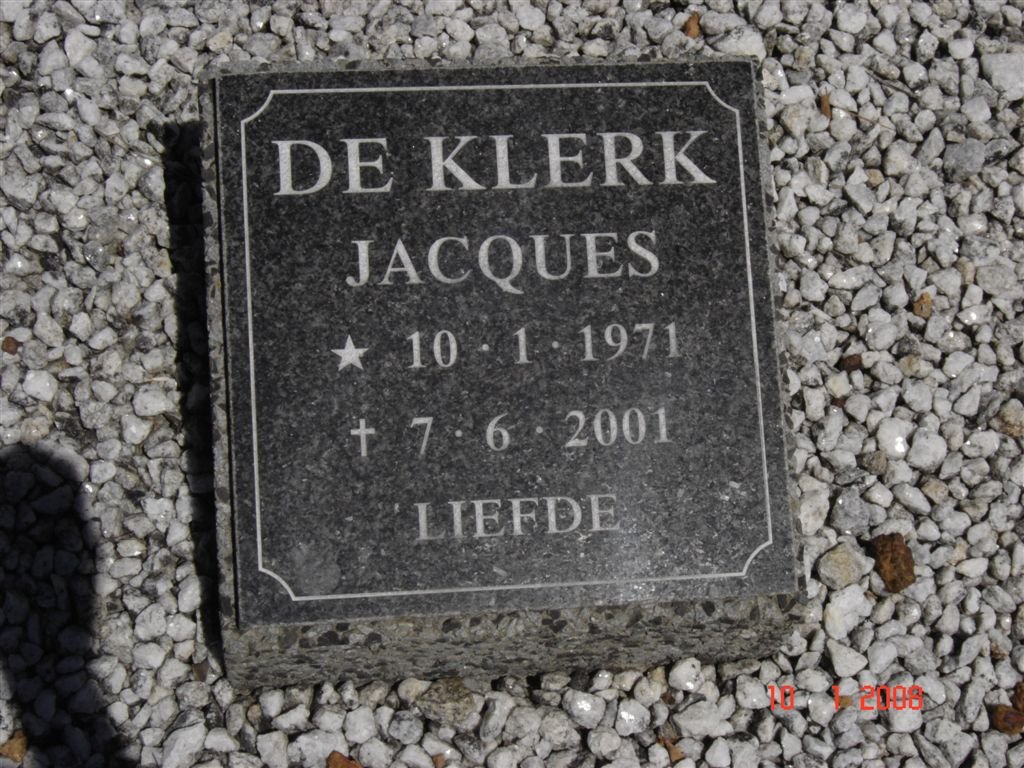 KLERK Jacques, de 1971-2001