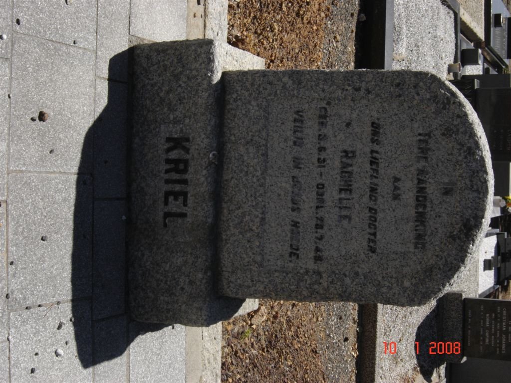 KRIEL Raghelle 1931-1948