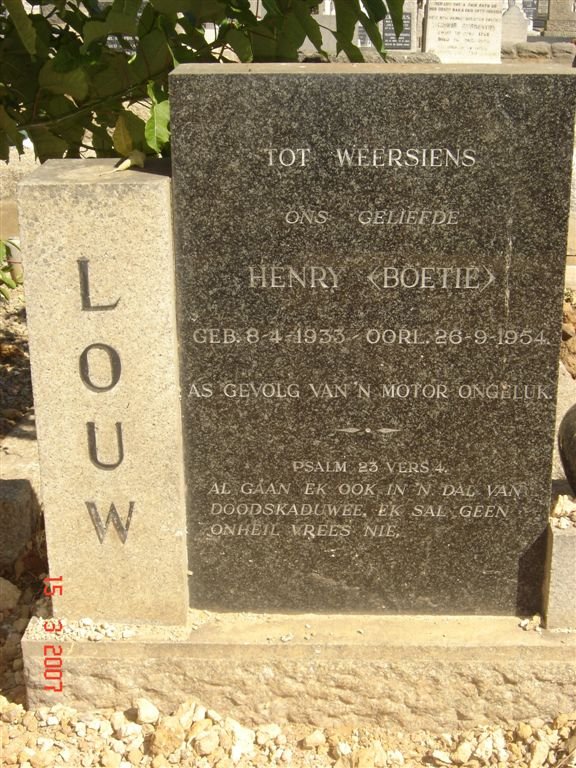 LOUW Henry 1933-1954