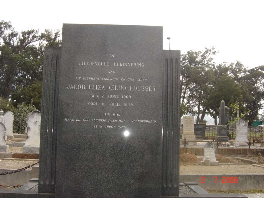 LOUBSER Jacob Eliza 1909-1949