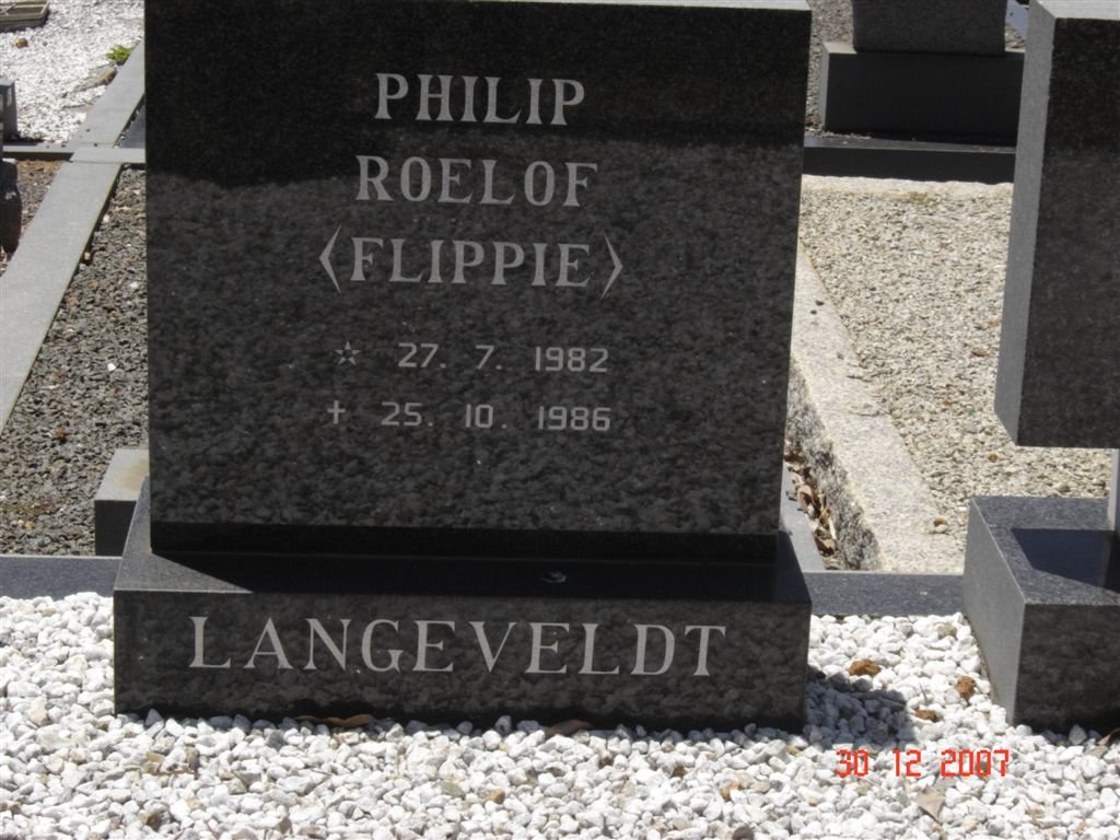 LANGEVELDT Philip Roelof 1982-1986