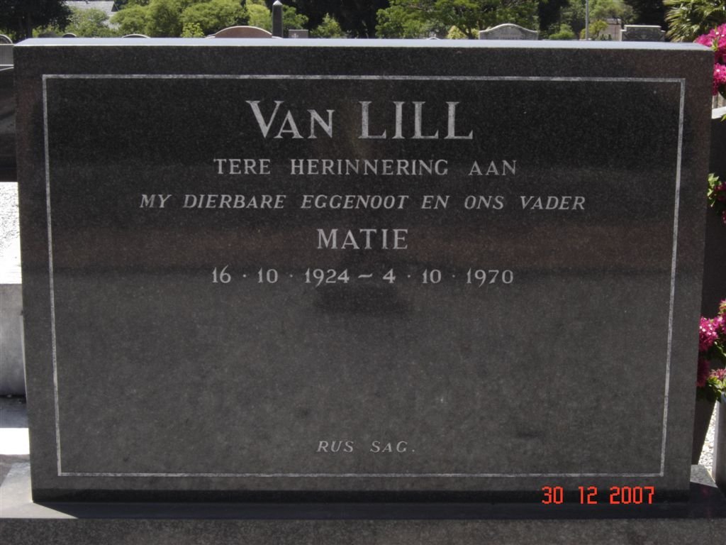 LILL Matie, van 1924-1970