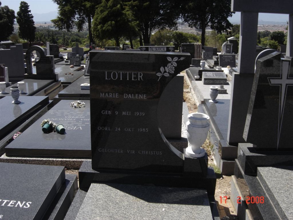 LOTTER Marie Dalene 1939-1985