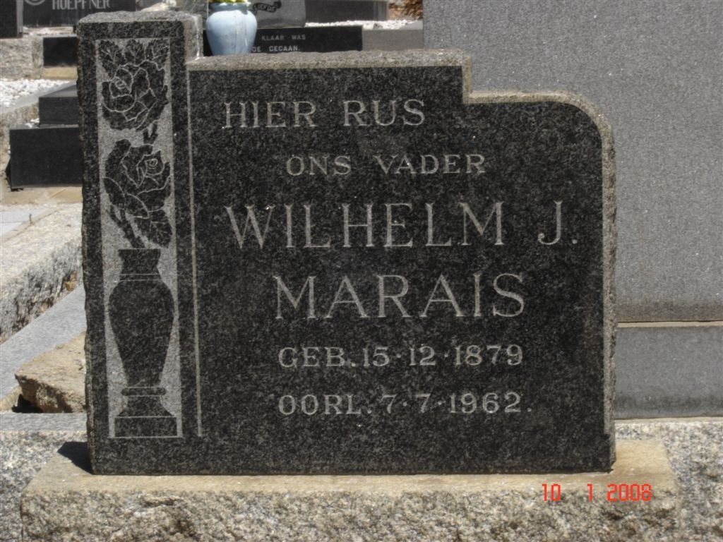 MARAIS Wilhelm J. 1879-1962