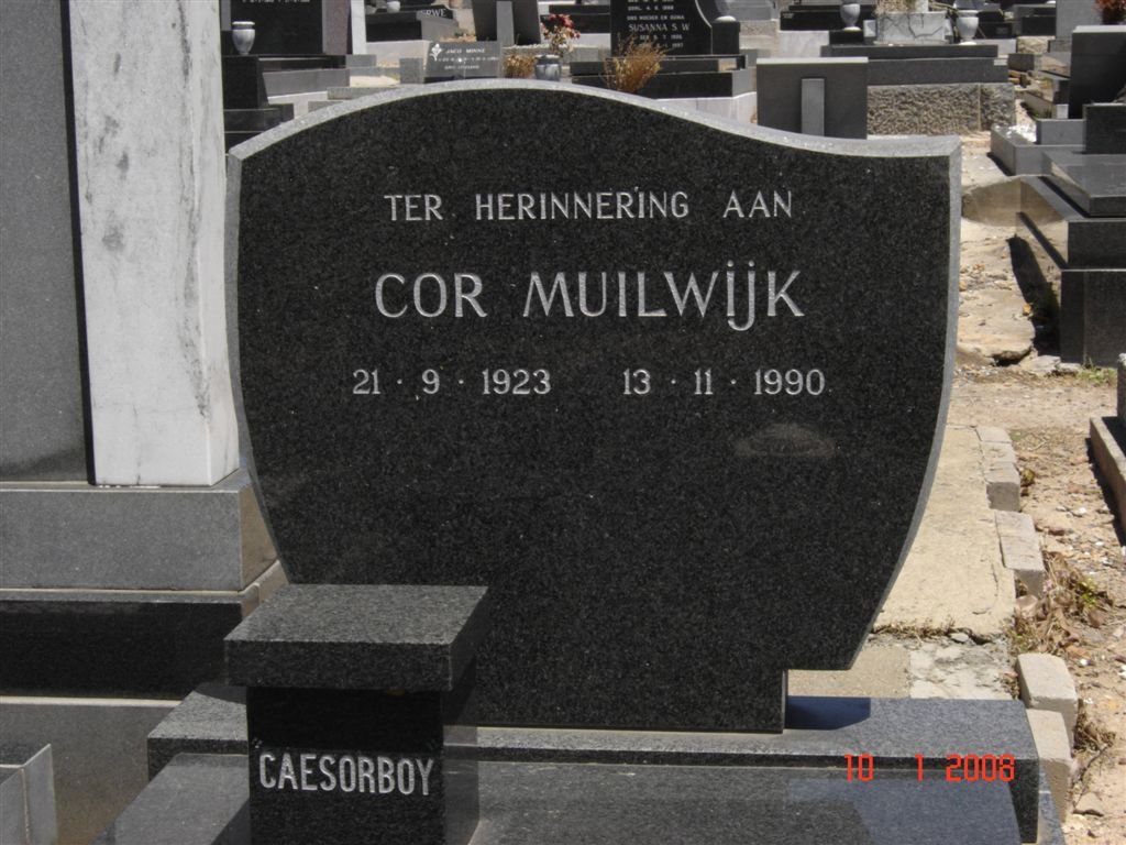 MUILWIJK Cor 1923-1990
