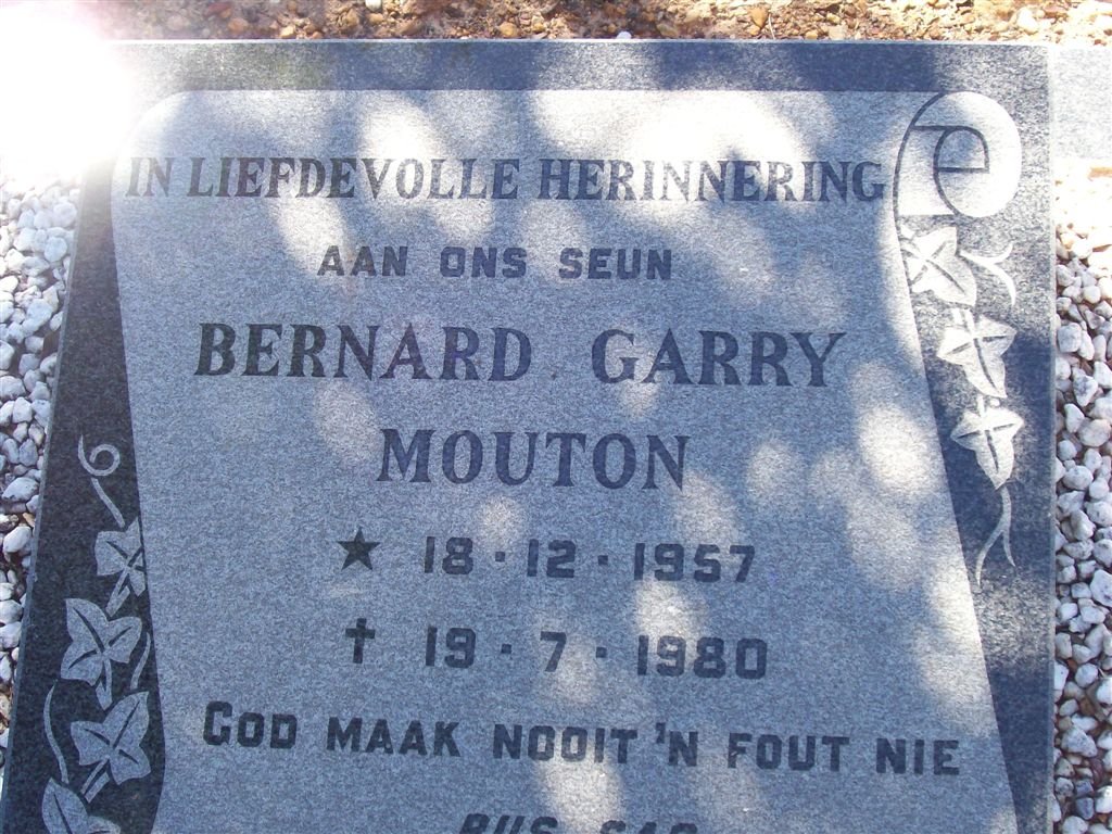 MOUTON Bernard Garry 1957-1980