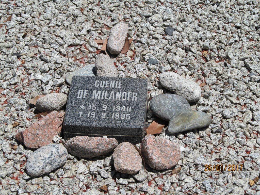 MILANDER Coenie, de 1940-1995