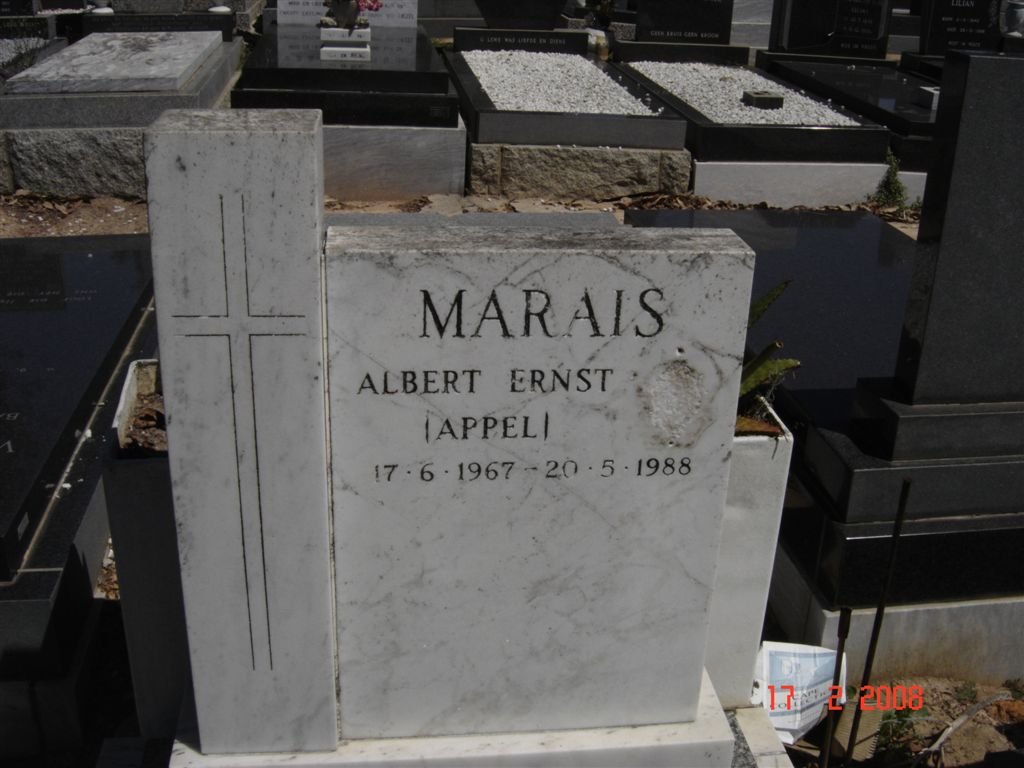 MARAIS Albert Ernst 1967-1988