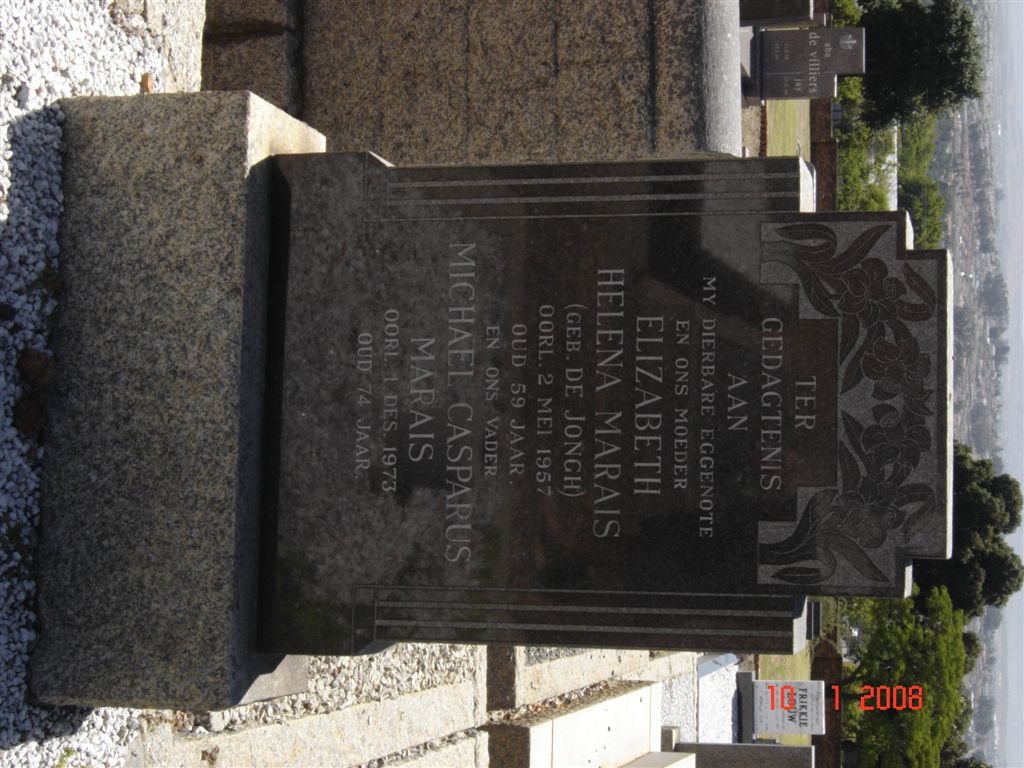 MARAIS Michael Casparus -1973 &amp; Elizabeth Helena DE JONGH -1957