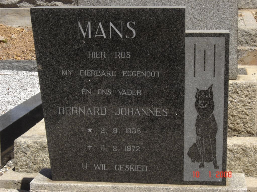 MANS Bernard Johannes 1935-1972
