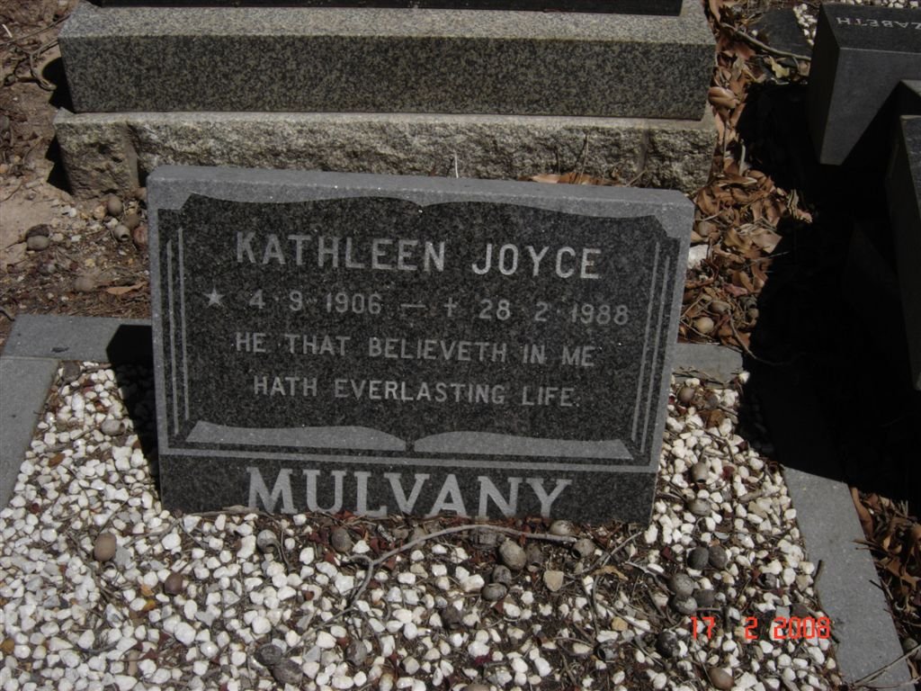 MULVANY Kathleen Joyce 1906-1988