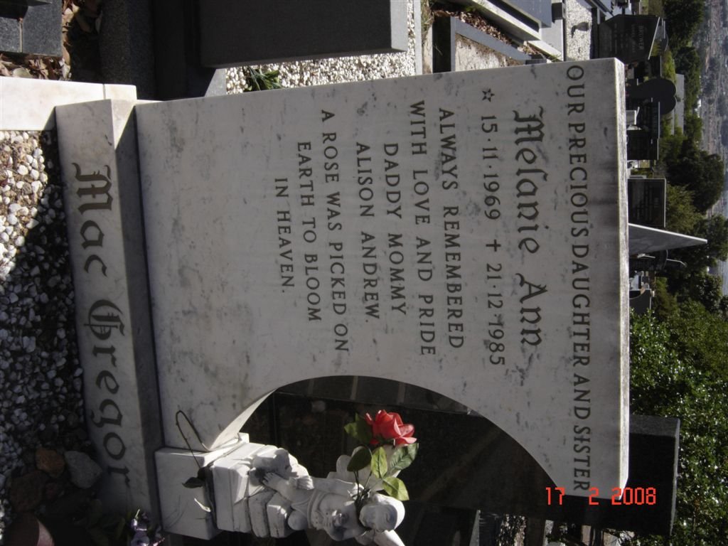 MacGREGOR Melanie Ann 1969-1985