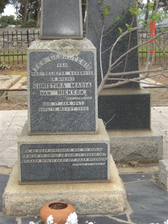 NIEKERK Christina Maria, van 1867-1926