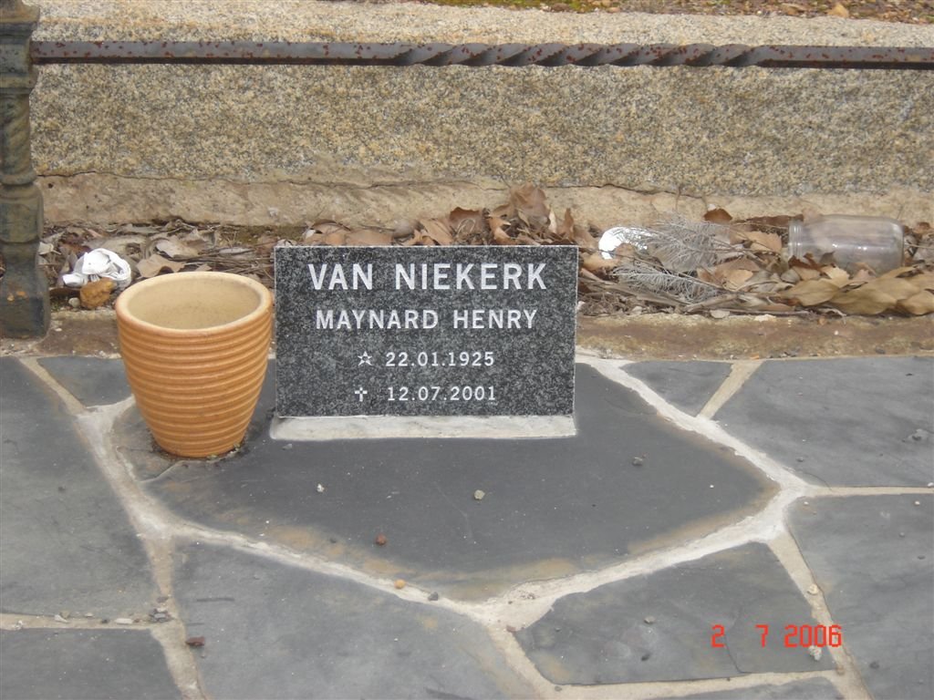 NIEKERK Mynard Henry, van 1925-2001
