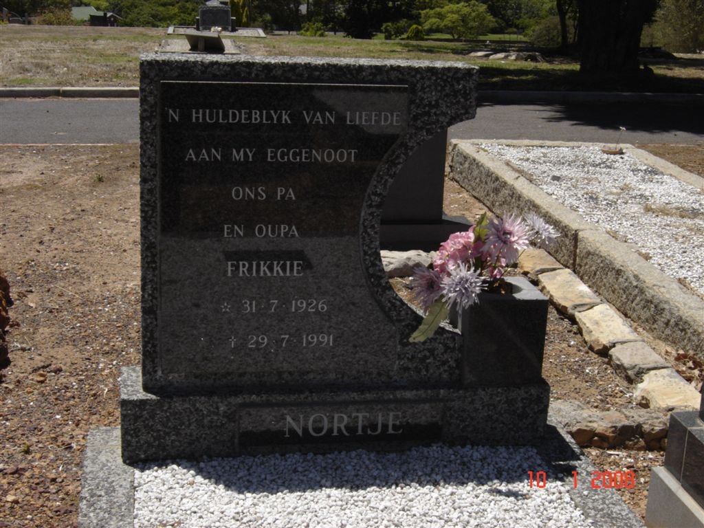 NORTJE Frikkie 1926-1991