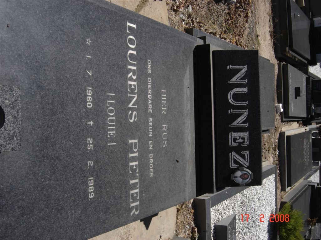 NUNEZ Lourens Pieter 1960-1989