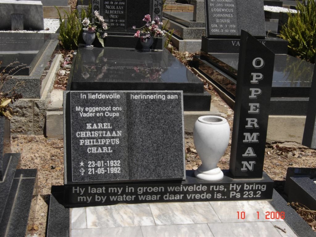 OPPERMAN Karel Christiaan Philippus Charl 1932-1992