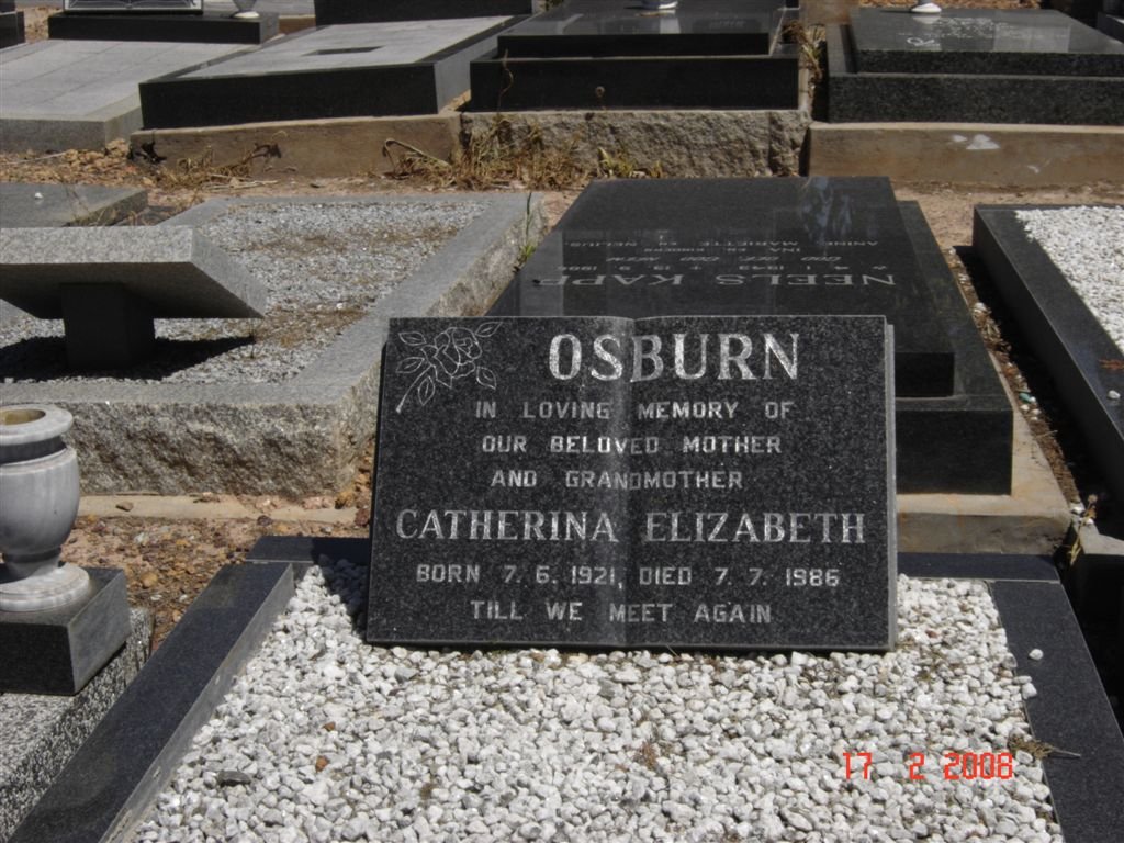 OSBURN Catherina Elizabeth 1921-1986