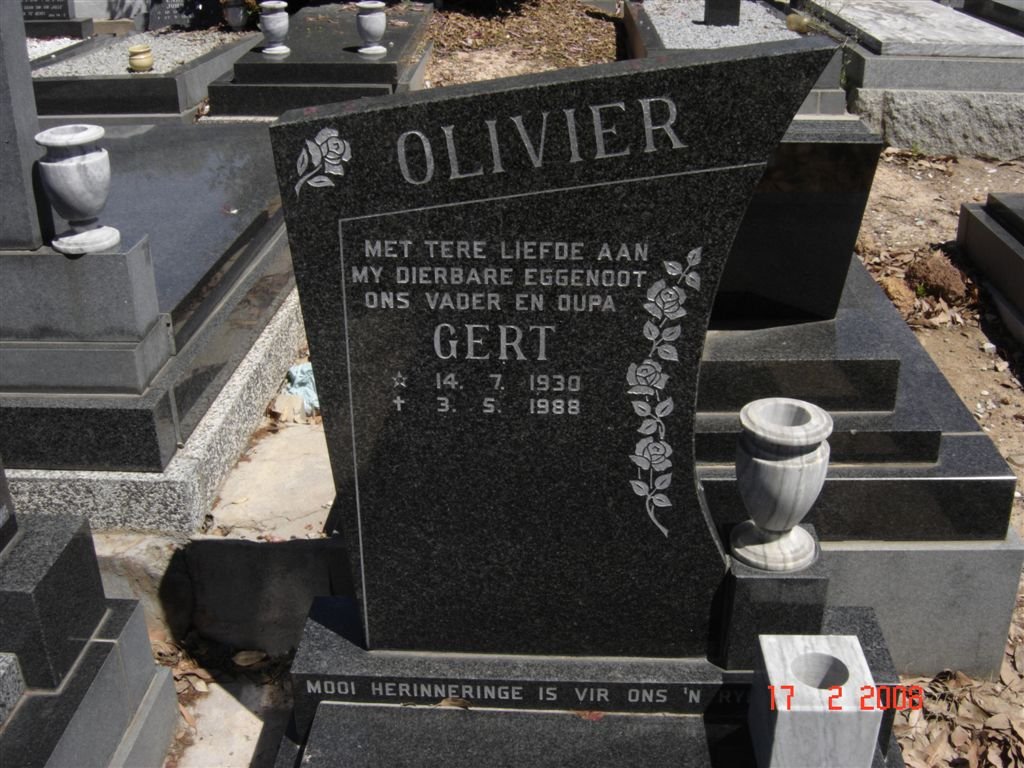 OLIVIER Gert 1930-1988