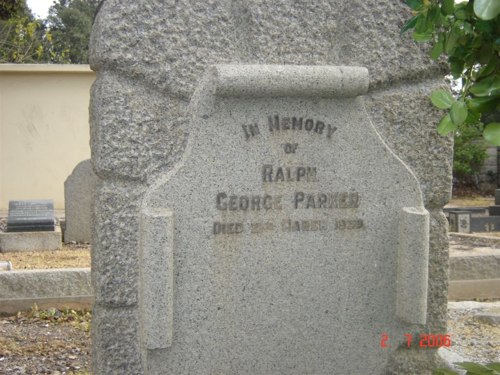 PARKER Ralph George -1939