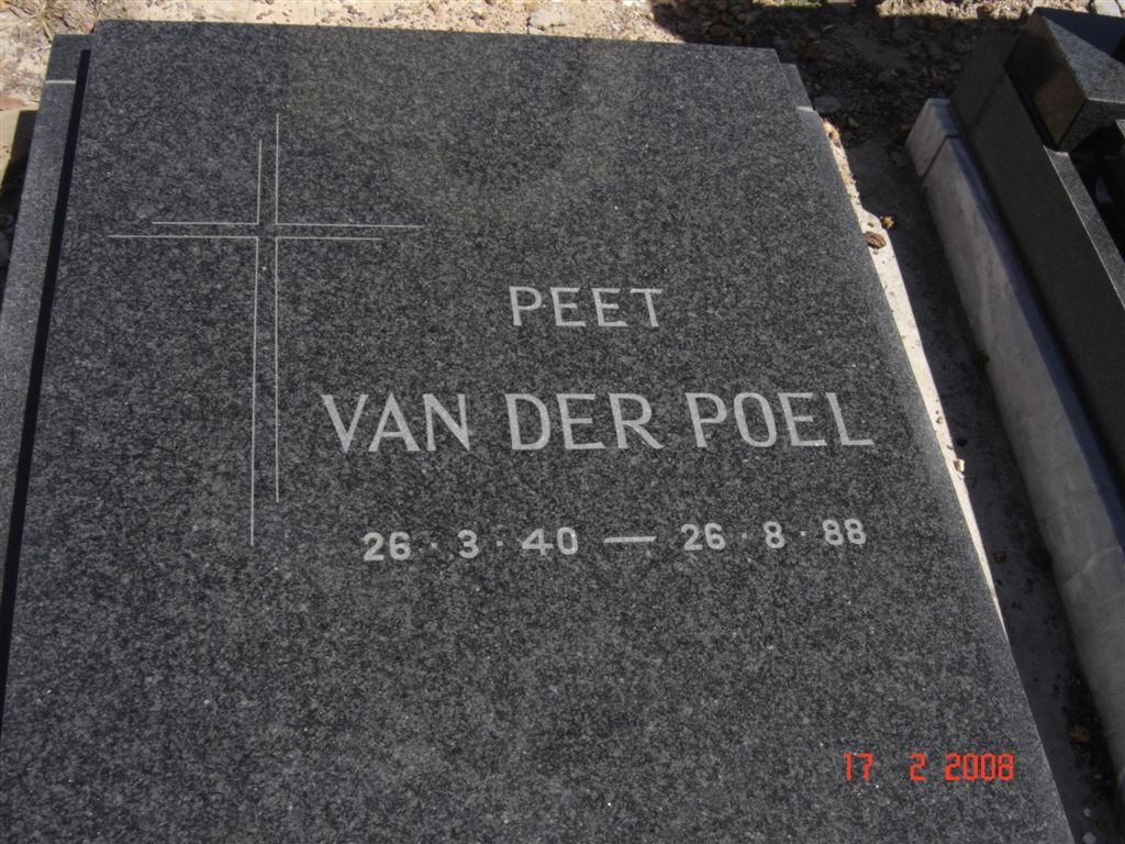 POEL Peet, van der 1940-1988