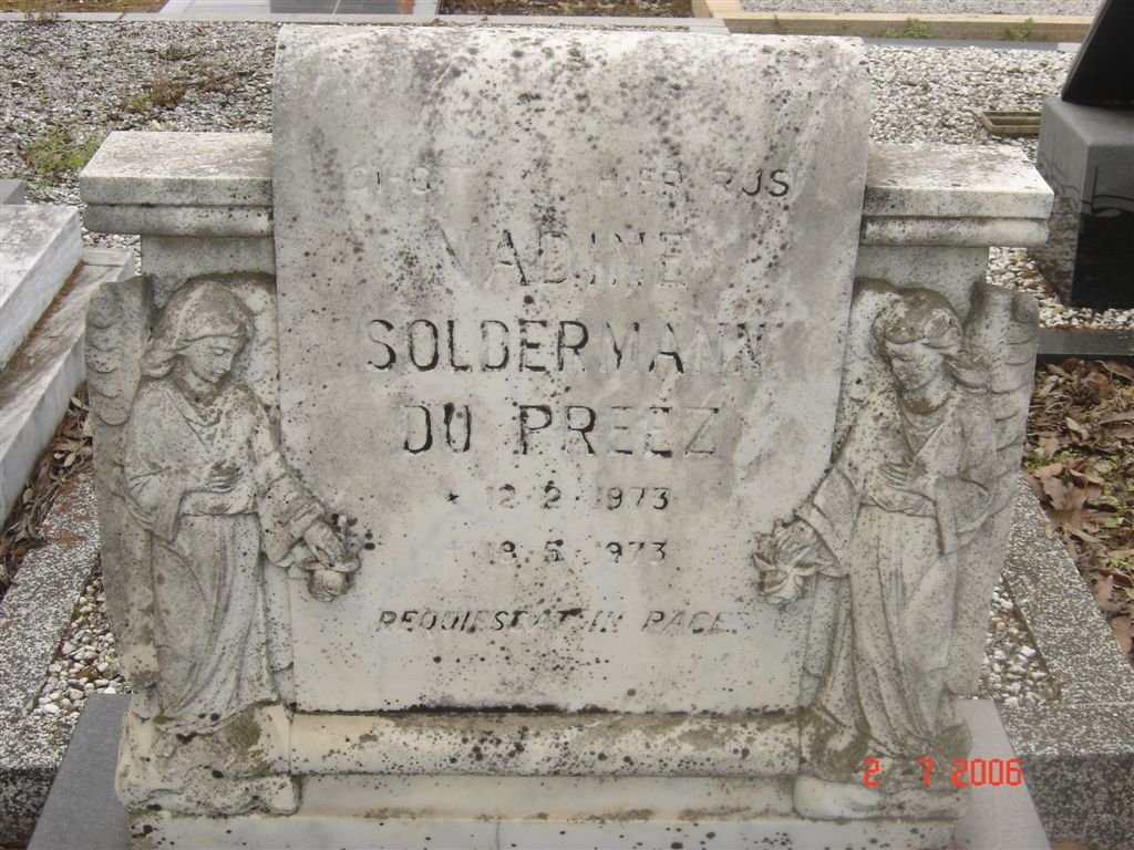 PREEZ Nadine Soldermann, du 1973-1973
