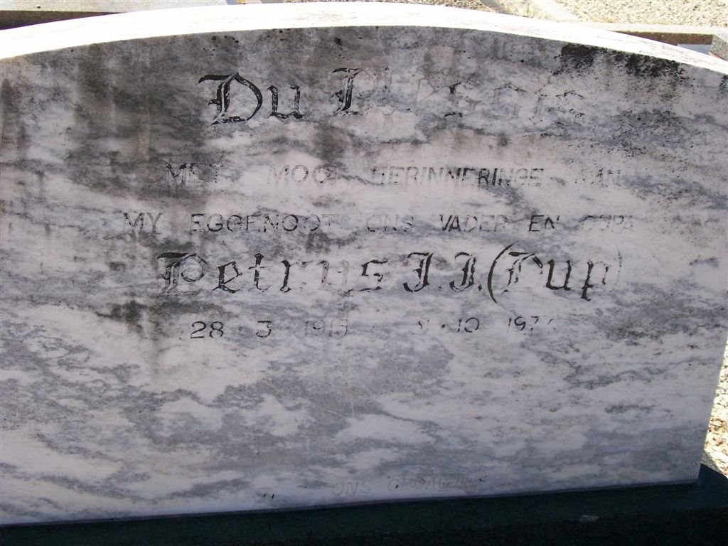 PLESSIS Petrus J.J., du 1915-1977