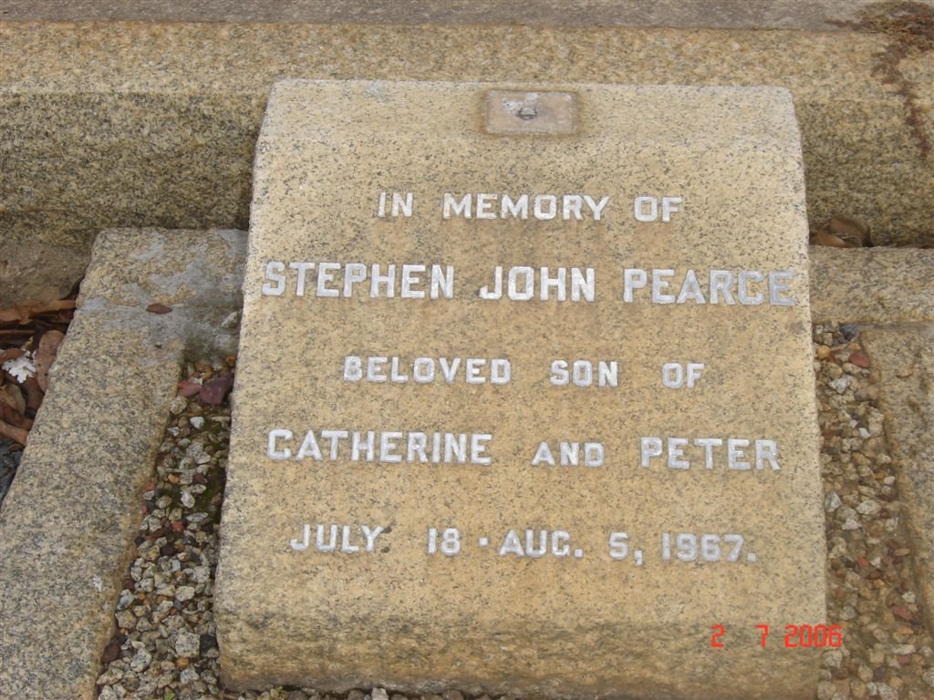 PEARCE Stephen John -1967