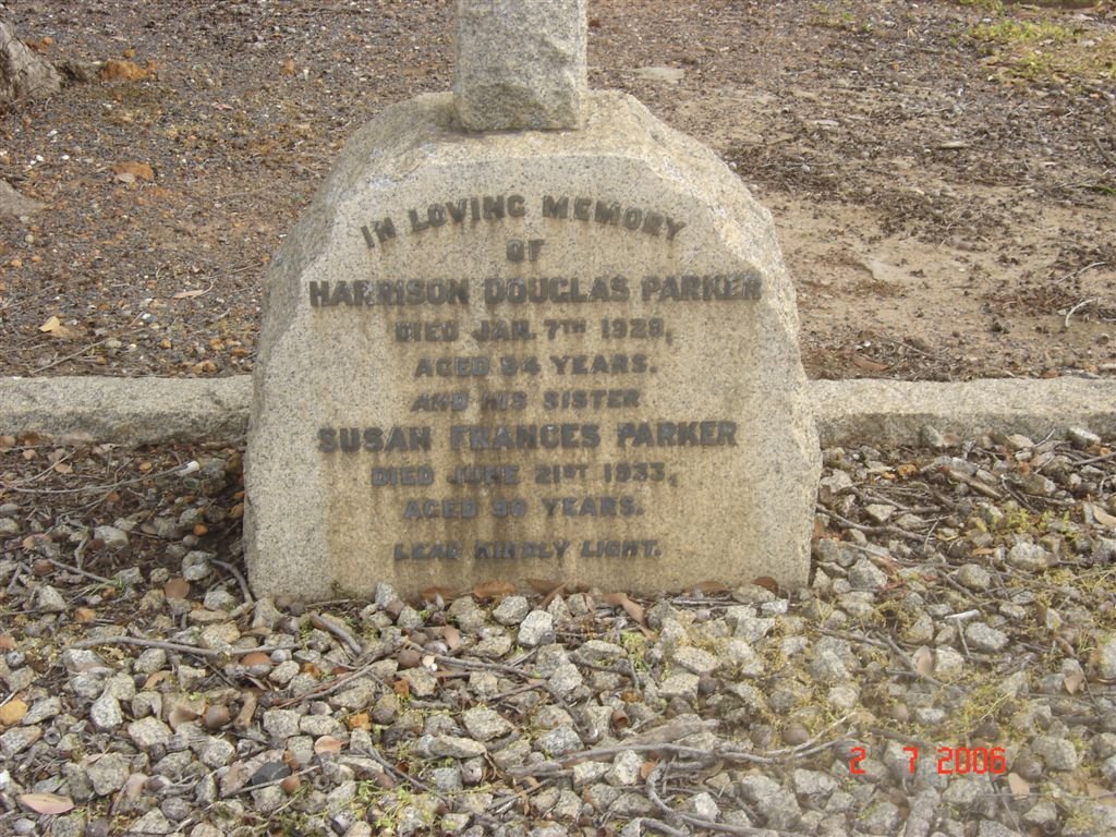 PARKER Harrison Douglas –1929 :: PARKER Susan Frances -1933