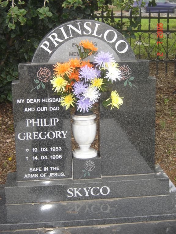 PRINSLOO Philip Gregory 1953-1996