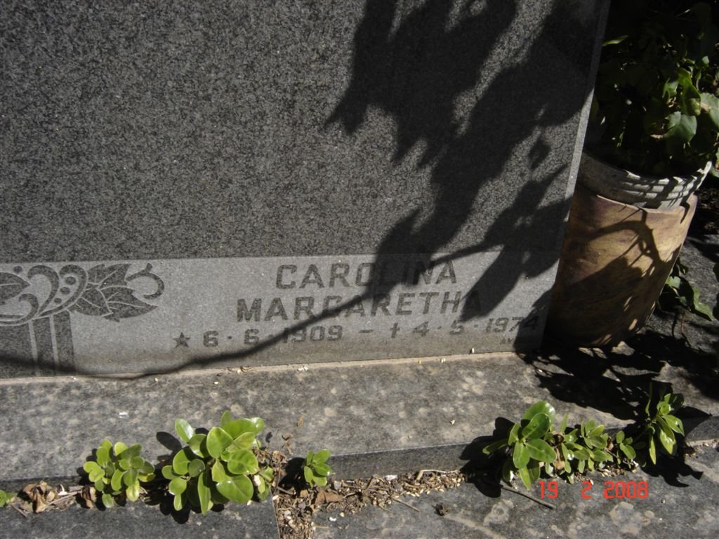 POTGIETER Johannes Matthys 1911-1973 &amp; Carolina Margaretha 1909-1974
