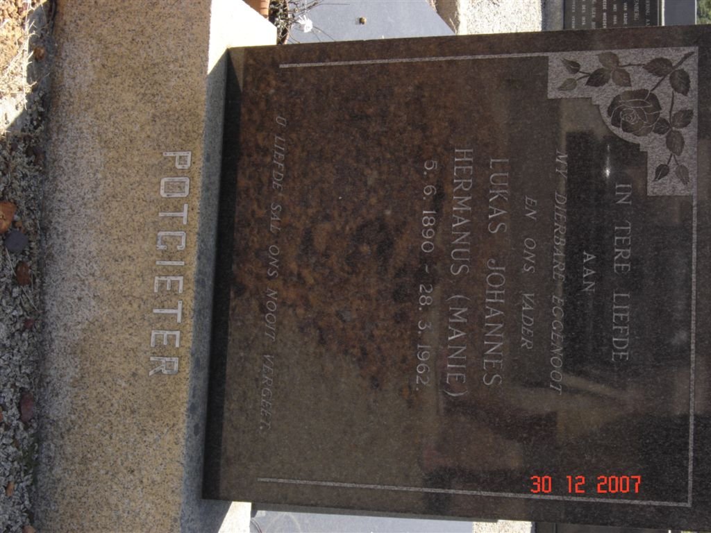 POTGIETER Lukas Johannes Hermanus 1890-1962