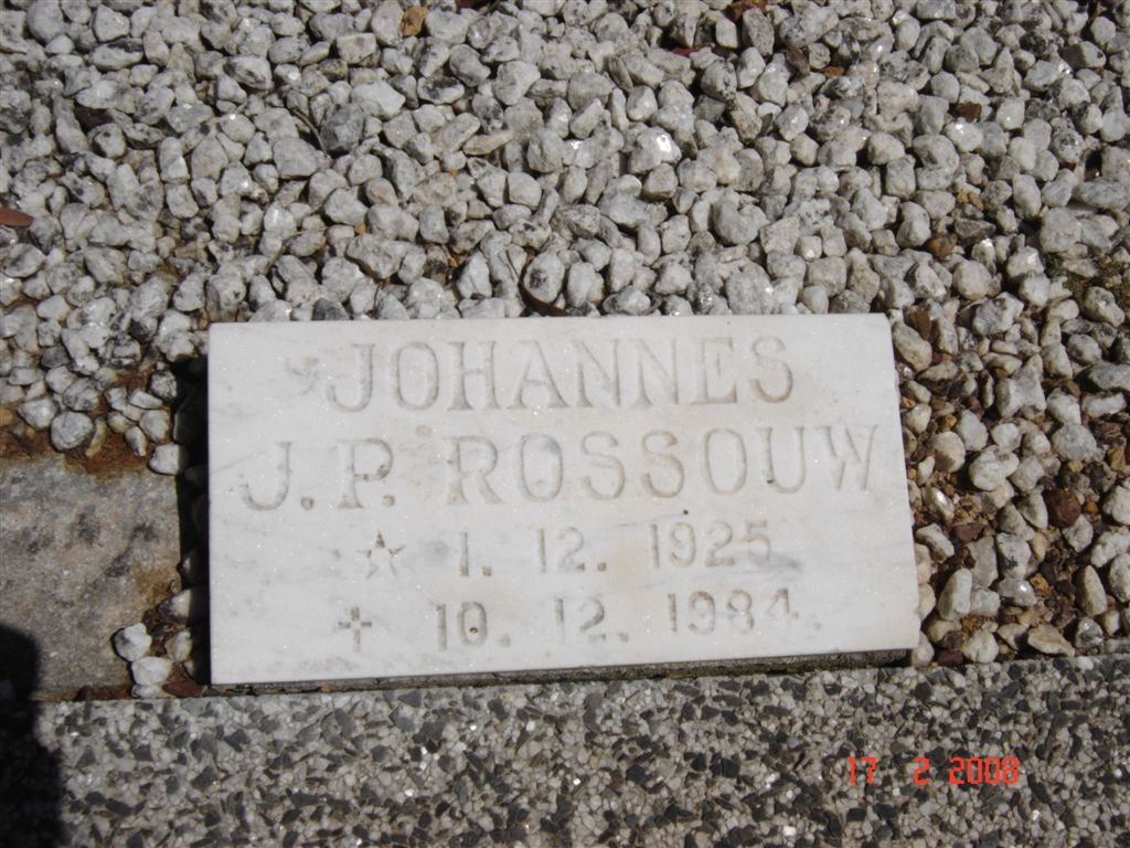 ROSSOUW Johannes J.P. 1925-1984