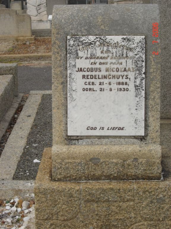 REDELINGHUYS Jacobus Nicolaas 1888-1930