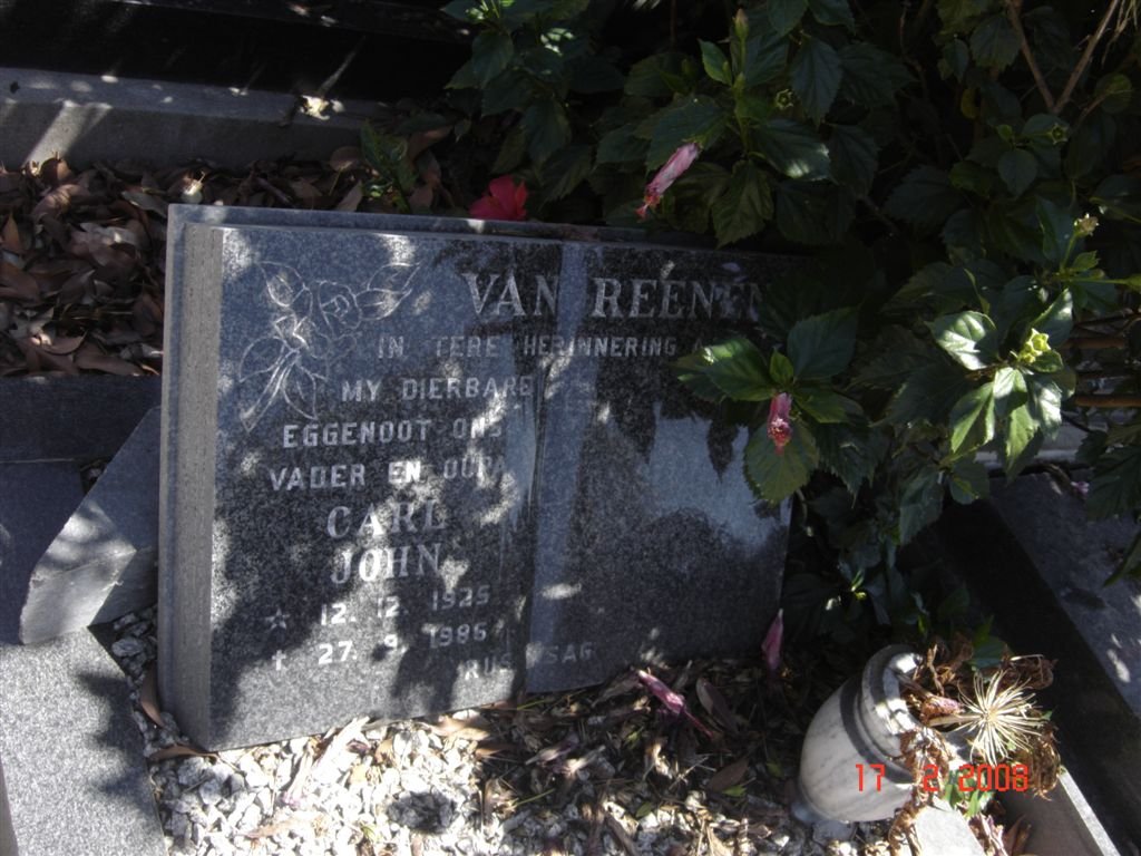REENEN Carl John, van 1925-1985