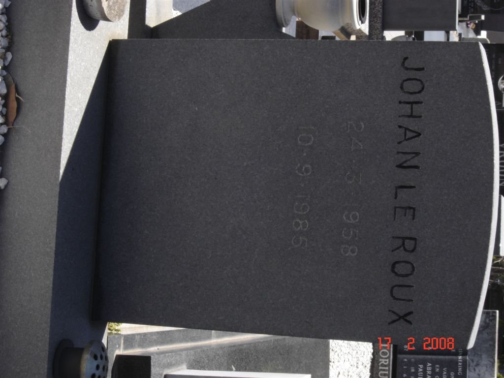 ROUX Johan, le 1958-1985