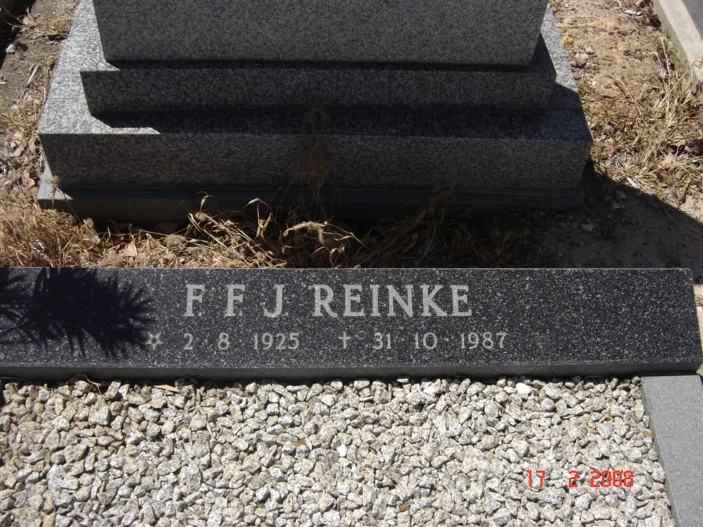 REINKE F.F.J. 1925-1987