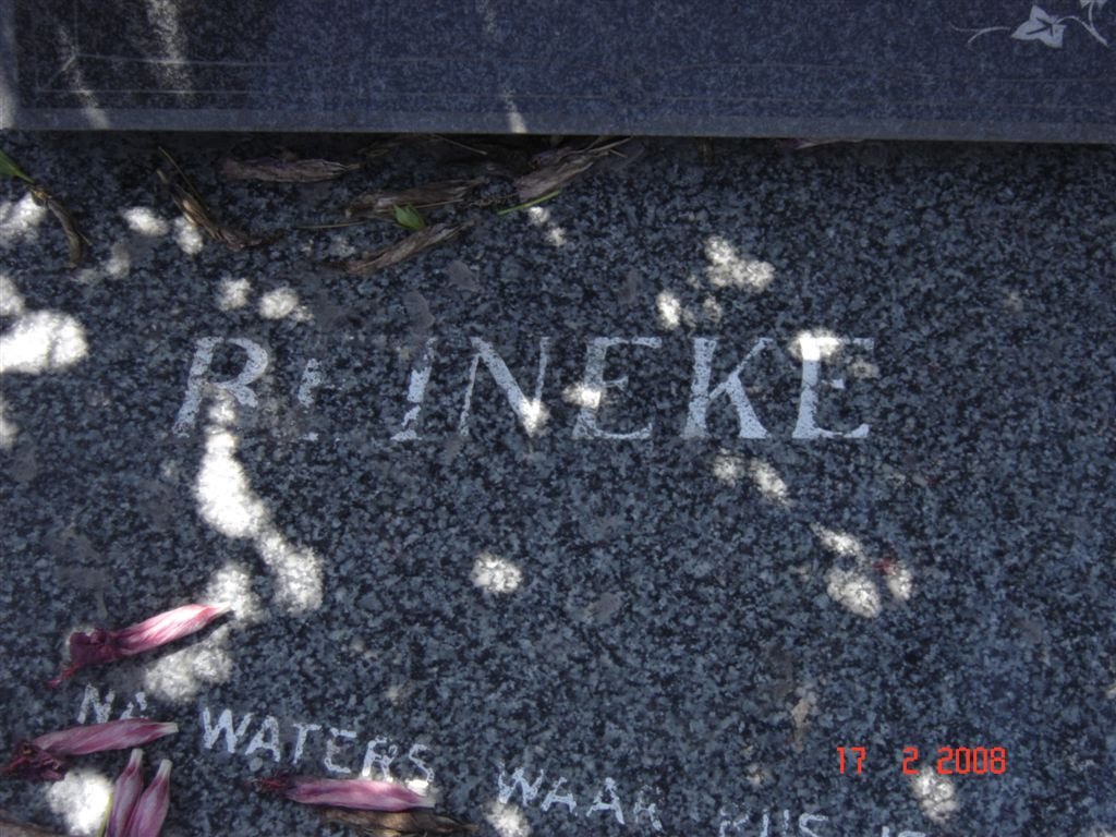 REINEKE Willie 1900-1986 &amp; Rachelle 1903-1996