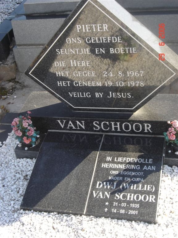 SCHOOR D.W.J., van 1935-2001 :: VAN SCHOOR Pieter 1967-1978