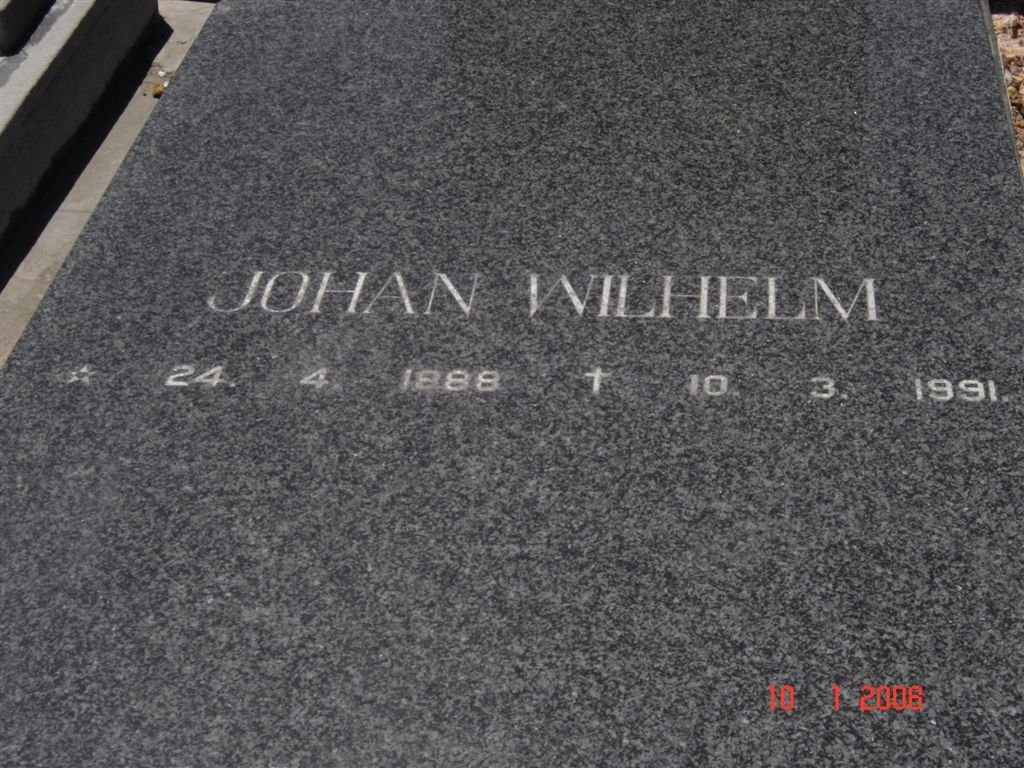 SCHALKWYK Johan Wilhelm, van 1888-1991