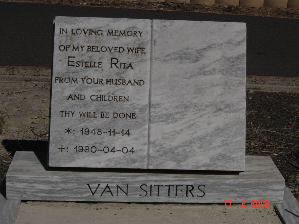 SITTERS Estelle Rita, van 1948-1990