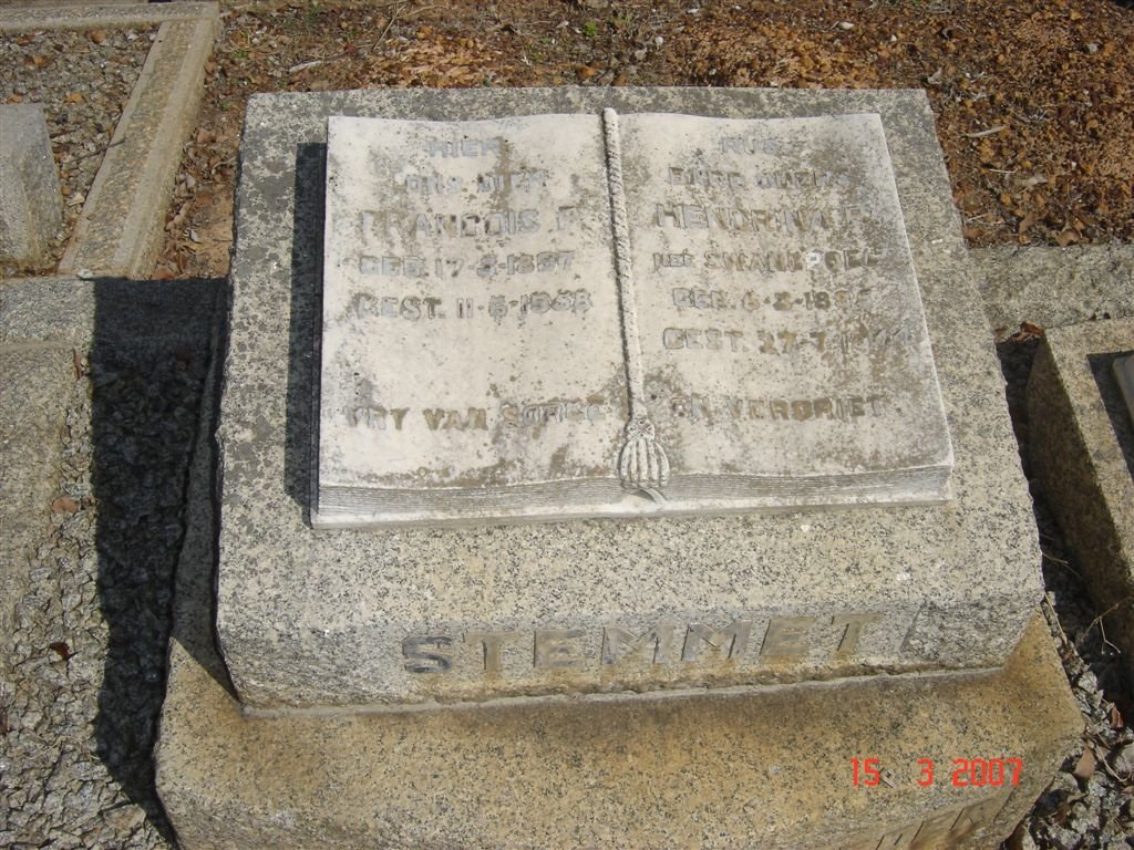 STEMMET Francois 1887-1956 &amp; H. SWANPOEL 1895-19??
