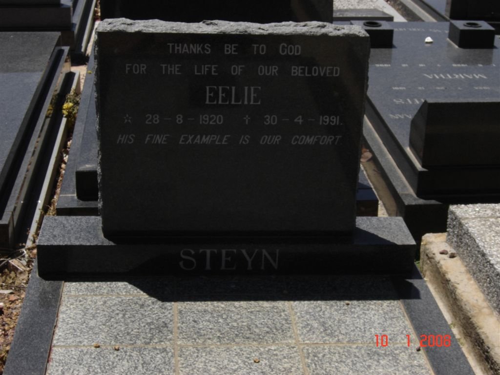 STEYN Eelie 1920-1991