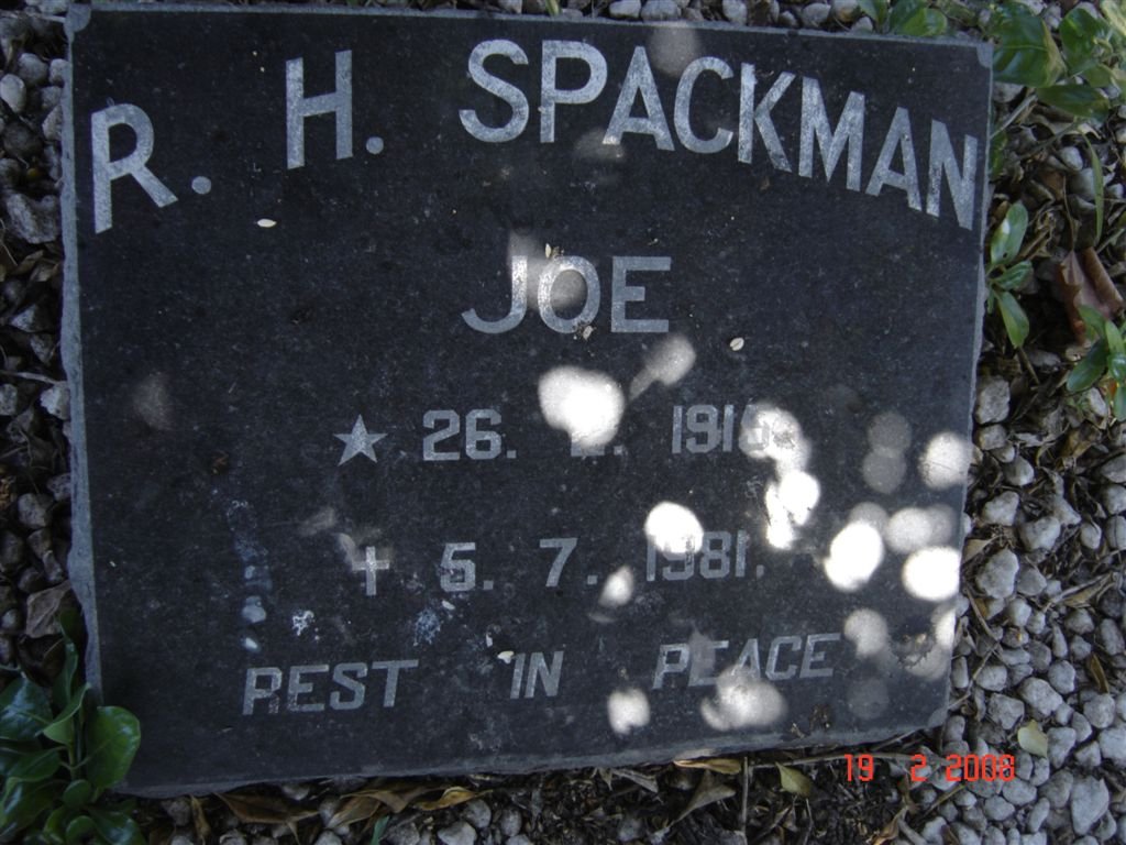 SPACKMAN R.H. 1915-1981