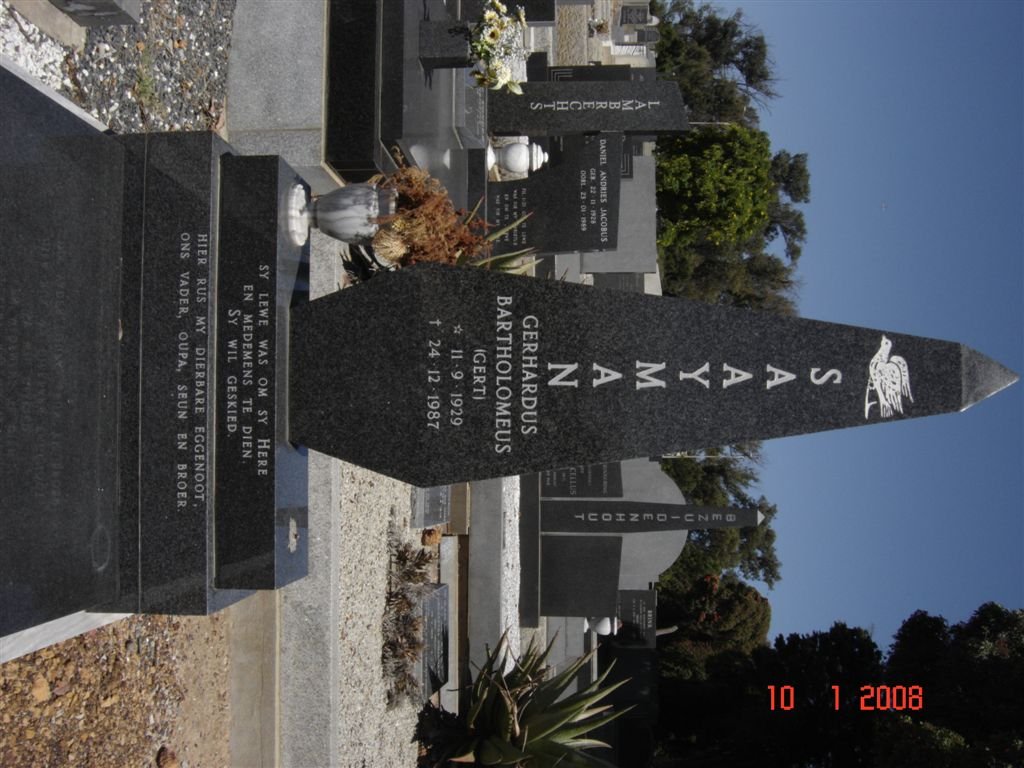 SAAYMAN Gerhardus Bartholomeus 1929-1987