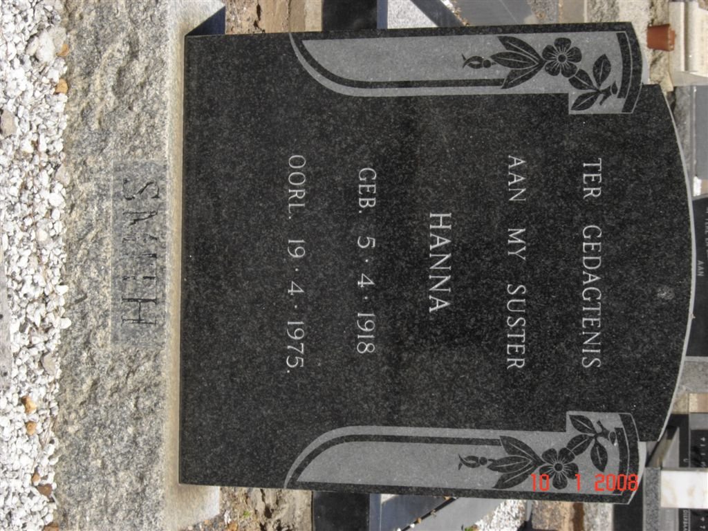 SMITH Hanna 1918-1975
