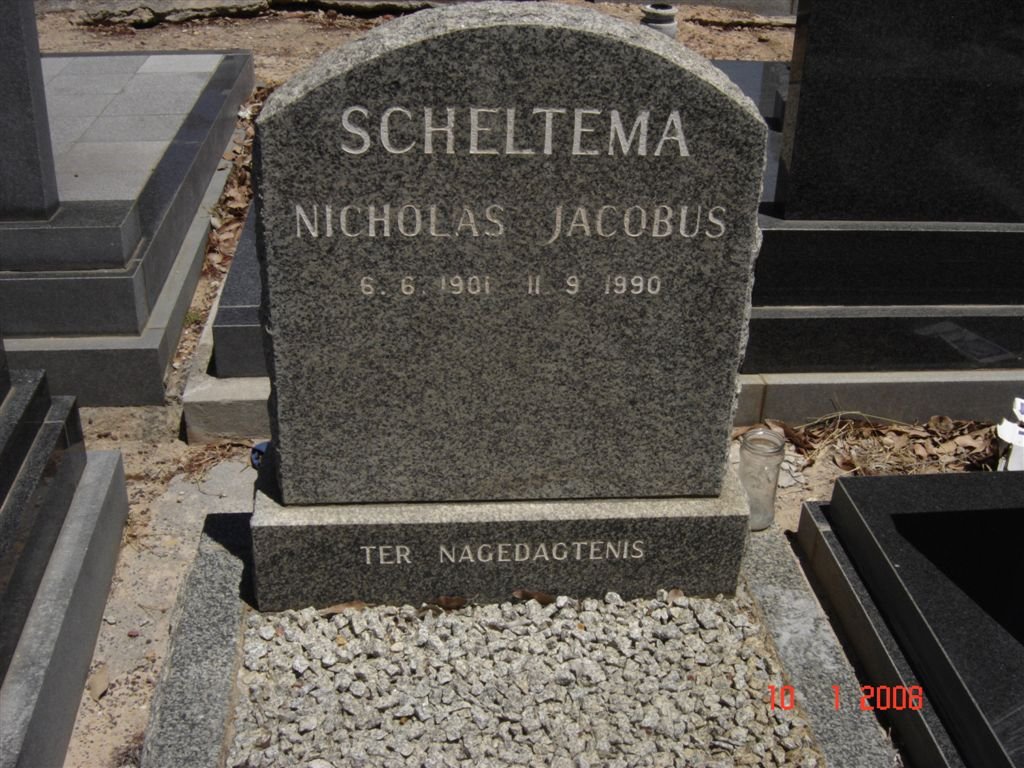 SCHELTEMA Nicolas Jacobus 1901-1990
