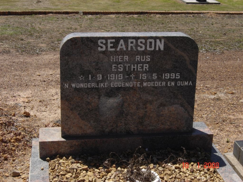 SEARSON Esther 1919-1995