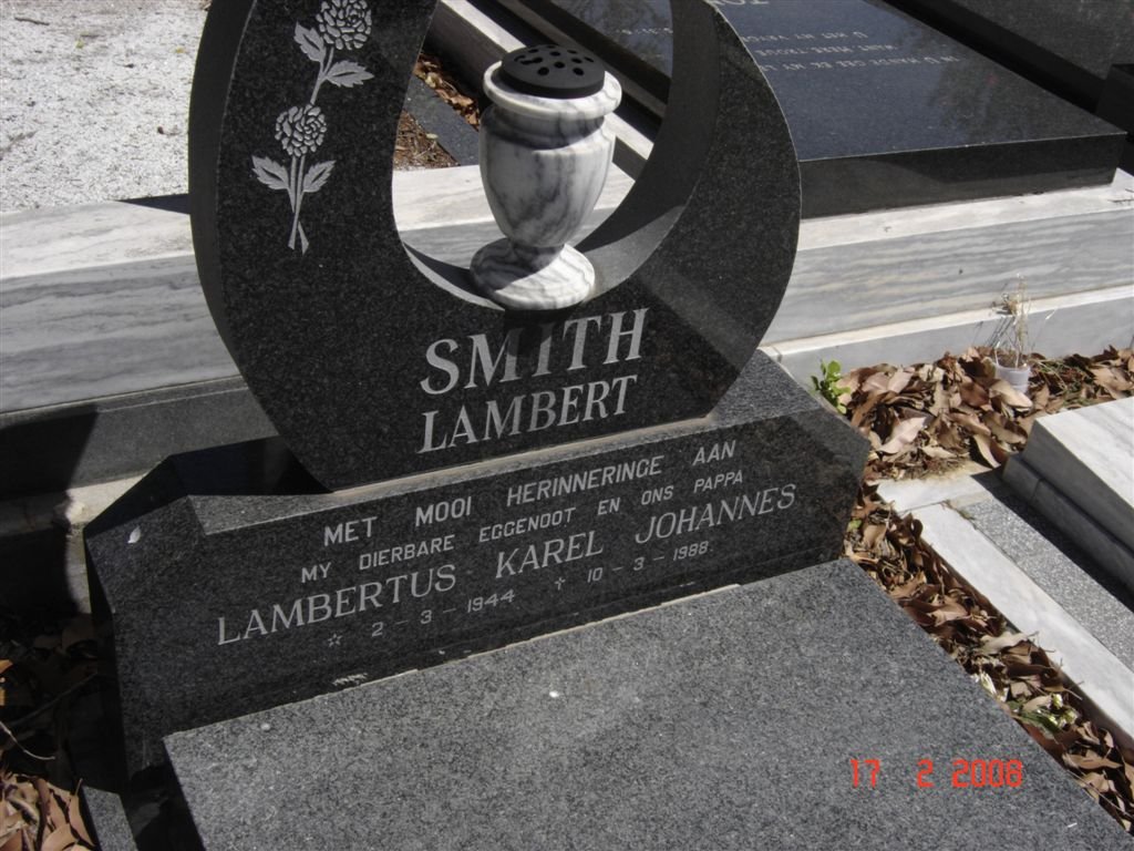 SMITH Lambertus Karel Johannes 1944-1988